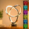 airnasa LED Nachttischlampe Touch Dimmbar, Tischleuchte mit RGB 7 Farben, 3 Helligkeitsstufen und Berührungssteuerung, Tischlampe für Schlafzimmer, Wohnzimmer, Heimdeko, Atmosphäre, Geschenk（Silber A）