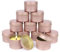 12er Kerzen Vasen 120ml Kerzenbehälter für die Kerzenherstellung Wiederverwendbare Runde Kerzengläser Metalldosen, Kerzengläser zur Kerzenherstellung oder Kerzenherstellung, Kosmetikdose -Roségold