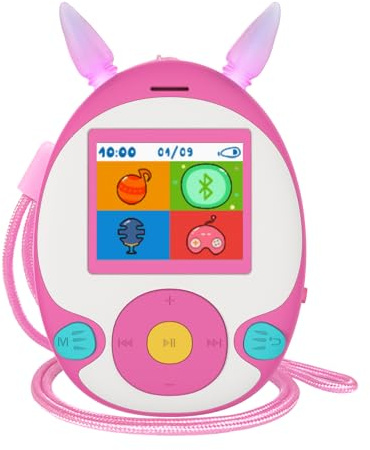 BluKaSa 64GB Kids MP3 Player with Bluetooth, Speaker, Games & Ear Lights