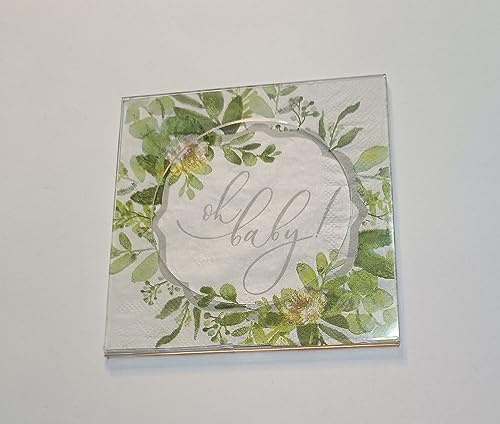 Acryl-Servietten-Untersetzer, DIY transparente Acryl-Untersetzer mit Einsatz für Cocktail-Servietten für Festival, Party, Zuhause, Bar-Dekor (8 Untersetzer)