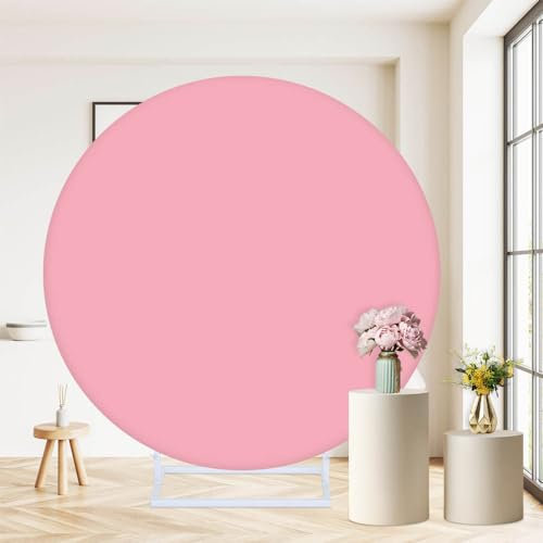 MEHOFOND Runder Hintergrund für Geburtstag, Babyparty, Hochzeit, Party, Dekoration, Hintergrundbanner für Neugeborene, Fotografie, Requisite (ohne Ständer), 2 m