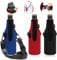 Desing Wish 3 Pièces 12oz 330ml Refroidisseur de Boissons Bières Manchon Refroidisseur de Bouteille de Vin Isolant Néoprène Glaciere Bouteille Can Sleeve avec Bandoulière Amovible et Décapsuleur