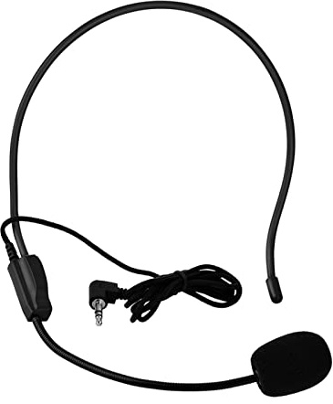 Alvinlite Casque Filaire Microphone à Perche Suspendu à Une Oreille 3.5mm-Micro à Condensateur Unidirectionnel pour Haut-Parleur Amplificateur Vocal