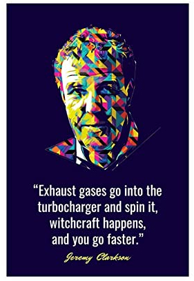 THEGIS Jeremy Clarkson Zitate Leinwand Poster Wandkunst Dekor Druck Bild Gemälde für Wohnzimmer Schlafzimmer Dekoration ungerahmt 50 x 75 cm