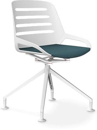 aeris Numo Comfort - Ergonomischer Konferenzstuhl mit Fußkreuz - moderner Designstuhl mit patentierter Technik - rückenschonender Bürostuhl - Sitzhöhe 48 cm