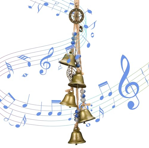 Yimomoyi Hexenglocken Garten Windspiel, Segen Glocke Windspiele, Boho-Windspiel für den Garten, Segen Glocke Hängende Ornamente für Veranda, Garten, Fensterdekoration, 350 mm