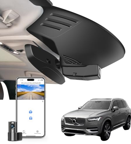 Mangoal Front 4K & Rear 1080P Dash Cam for Volvo XC90 2016-2022 (Model A) | T5 T6 T8, Integrated OEM Look, UHD 2160P Video, WiFi & App, Easy to Install, 128GB Card