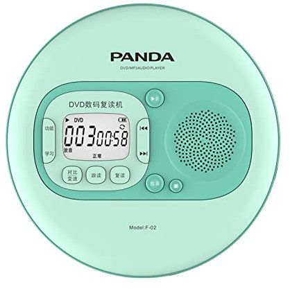 Player Portatile CD Giocatore con Auricolare | Dvd/VCD/CD/CD-R/CD-RW / MP3 Compatibile |. LCD. Display |. Telecomando |. USB/TF. Socket Card Home Car & Viaggio(Green)