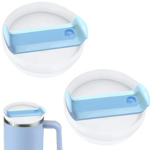 Fabenyok Tapa de vaso de 1,134.0 g de repuesto para Stanley Cup, paquete de 2 tapas de repuesto, fundas de vaso a prueba de derrames para accesorios de copa Stanley (opaco, color azul)