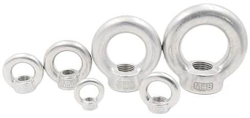 Golfari Dadi ad occhiello di sollevamento in acciaio inossidabile 304 (A2) / Viti ad occhiello Bulloni ad anello M3 M4 M5 M6 M8 M10 M12 M14 M16 M18 M20 M24 M27 M30 Tasselli Occhiello Chiuso(Ring Nut,M