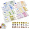 Faux Billets Euros Factice, Factures,Billet Euro, Learning Ressources Monnaie Factice, Pièces de Monnaie Jouets pour Enfants Argent Arithmétique, Argent Fictif Magasin de Jeux pour Enfants
