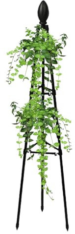 Raypontia Metal Garden Obelisk - 80 cm Plant Climbing Trellis Aid
