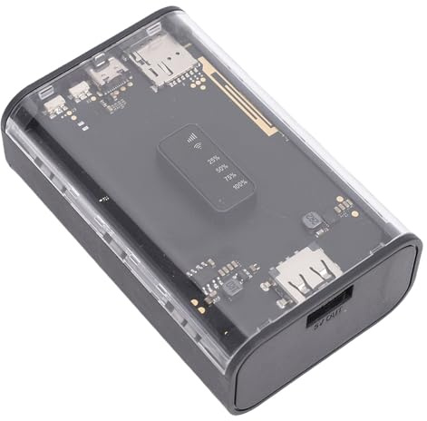 Elprico 4G LTE Mobile WiFi Hotspot, Tragbarer Reiserouter mit 4400mah Power Bank, 300 Mbit/S Entsperrtes WLAN -Gerät mit SIM -Kartensteckplatz