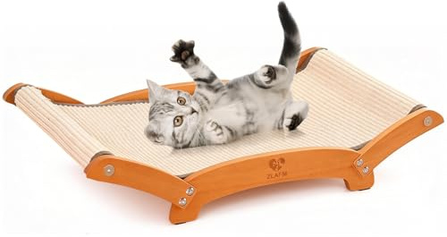 Rascador para Gatos 2 en 1 Cama y Alfombra de Sisal Extra Grande, Cama para Dormir, para Gatos de Interior, Tapete de Actividad y Zona de Descanso