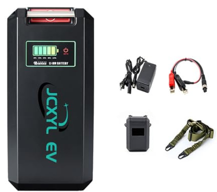 JCXYL EV Batterie au Lithium 14,4 V 6 800 mAh pour treuil électrique ; Batterie 14,8 V 7 500 mAh, 10 000 mAh, 15 000 mAh ou 20 000 mAh pour Moulinet de pêche électrique,14.8v 15000mah