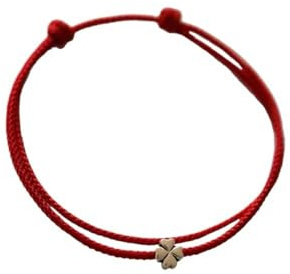 XIGAWAY Pulsera de cuerda roja de trébol de cuatro hojas, pulsera simbólica tejida a mano para mujeres y hombres, cordón anudado ajustable, verano 2025