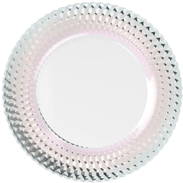 Villeroy & Boch – Boston Pearl Platzteller, Bunt schimmernd, Spülmaschinenfest, Glasteller für Tischdekoration & Servieren, Buntes Glas, Kristallglas