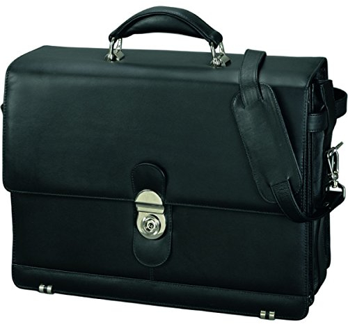 Alassio 47127 - Aktentasche MONZA, aus echtem Leder, ca. 38,5 x 31 x 17 cm, schwarz