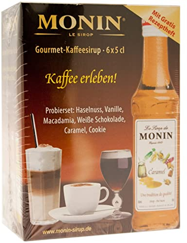 Monin Sirup 6er Mini für Kaffee, Milch, Desserts... - 0,3 Liter