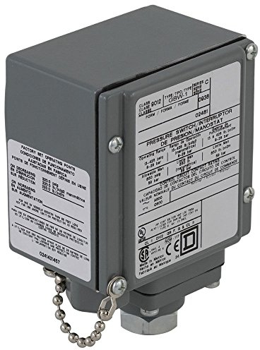 Quadratisch D 9012 GB einstufige Vakuumpumpe Unterdruckpumpe diaphragm-actuated Druck Schalter, 13–425 PSI Drücken. Reichweite, NEMA 4, 4 x, und 13 ENC., metrisch. Anschluss, SPDT Kontakte