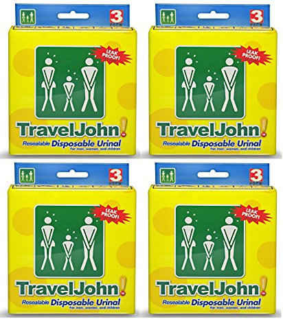 TravelJohn Unisex Disposable Urinal (12)