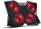 SKGames - Base di raffreddamento per PC portatili da 10-17, 4 ventole a LED, colore: nero