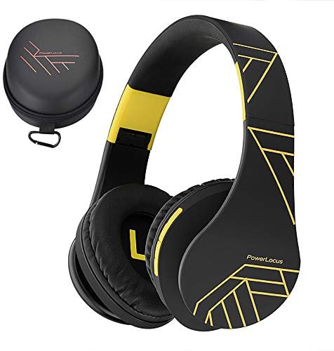 PowerLocus P2 – Auriculares Bluetooth inalambricos de Diadema Cascos Plegables, Casco Bluetooth con Sonido Estéreo Micro SD/TF, FM con micrófono y Audio Cable para iPhone/Samsung/iPad/Huawei/PC