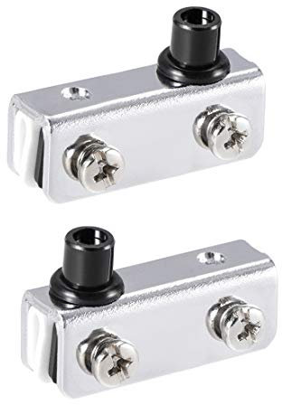 sourcing map 1 Paare Glas Tür Einstellbar Scharnier Klammer,Kabinett Eisen Drehzapfen Scharnierclip Glas Für 3-5mm Dicke