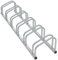 Aufun Fahrradständer Aufstellständer aus Verzinkter Stahl Für 4 Fahrräder, Mehrfachständer mit 37cm Radständer für 30-65mm Reifenbreite, Boden Wand Montage Platzsparend (Silber)