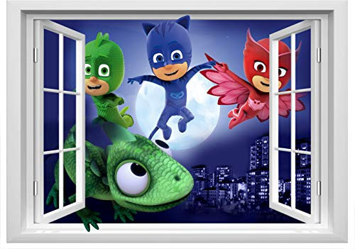 PJ Masks wandtattoos für Kinderzimmer 80cm-57cm