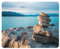 Motif de Tapis de Souris en Pierre I 24 x 19 cm I Tapis de Souris de Taille Standard I antidérapant I Paysage Zen Balace I avec Protection de Surface I pour Le Bureau et Les Jeux I dv948