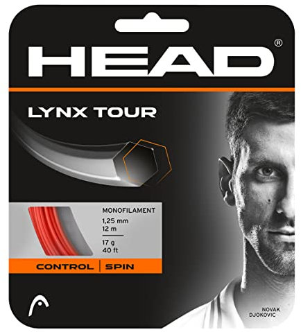 HEAD Unisex-Adult Lynx Tour Tennissaite, Orange, 1.30 mm / 16 g