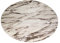 Teppich-Traum kreisförmiger Marmor Optik Teppich für Wohn- & Schlafzimmer in Creme beige, Größe 160 cm rund