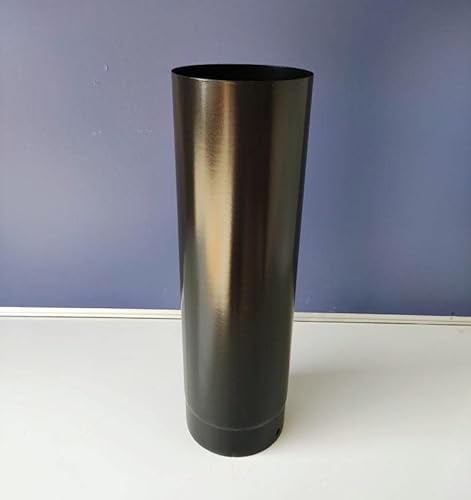 5 inch x 1000mm 125mm Dia Budget Range Stove Flue Pipe Black Satin matt Finish by StoveMaestro