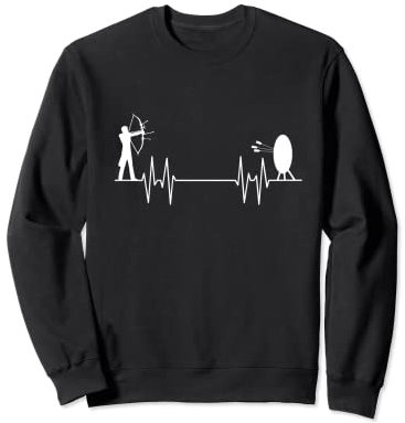 Herzschlag Puls EKG Bogensport Bogenschießen Sportschütze Sweatshirt