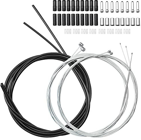 suaywo 2 Set Custodia per Cavo Freno Bicicletta Universale Cavo Deragliatore Mtb Cavo Freno Mountain Bike e Terminale Cavo Bicicletta Ciambelle Per Bici Da Strada Montagna Bike MTB