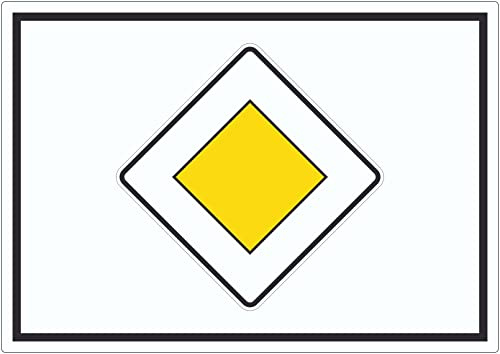 Vorfahrtstraße Symbol Aufkleber A4 (210x297mm)