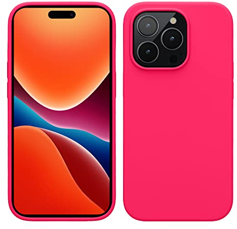kwmobile Cover per Apple iPhone 14 Pro Custodia - Back Case per Caricatore Wireless - Antiurto e Flessibile in Silicone TPU - rosa shocking