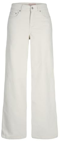 Jack & Jones Jxgelly - Pantalón de cordón Ancho para Mujer, Blanco Hueso, 31W / 30L