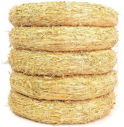 FLOWERBOX Set of 5 straw rings, diameter 50 cm, thickness 10 cm