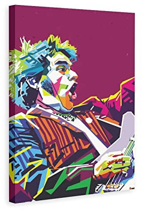 DUCCE Leinwand Wandkunst Malerei 60x90cm Fat-Mike NOFX Gitarrensänger Kein Rahmen