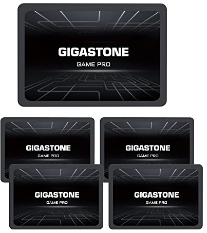 Gigastone SATA SSD 256GB (5-Pack) 2.5 inch SSD 510MB/s Upgrade Laptop PC Memory and Storage PS4 HDD Replacement 2.5 Internal Solid State Hard Drives SATA III SLC Cache 3D NAND Game Pro Performance