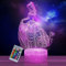 Gohytal Prinzessin Nachtlicht für Kinder, 3D Illusion Lampe Kinderzimmer LED Licht, Fernbedienung 16 Farbwechsel Dimmbar, Weihnachtsgeschenke für Mädchen Junge Wohnzimmer Schlafzimmer Dekor