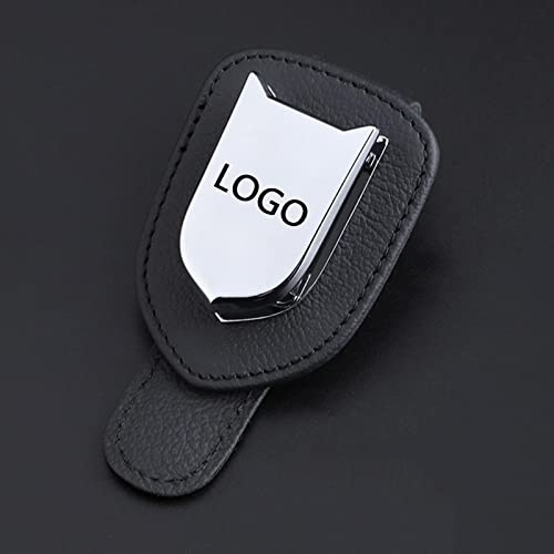 Porta Occhiali da Auto, 2 Pack LOGO personalizzato Supporti per occhiali da sole da auto, Clip per parasole, Porta Occhiali Auto,per Accessorio Parasole per Auto, Adatto a tutti i modelli di auto