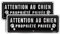 Goodvia Panneau Attention au Chien Propriété Privée en-Aluminium Brossé 25x9cm Vintage Schwarz mit Weißer Schrift 2 Stück