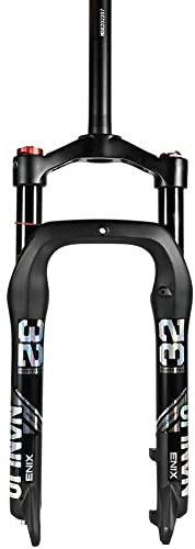 Gaderth Forcella ammortizzata per bici, forcella anteriore dritta da 20 pollici, pneumatico da 10,2 cm, forcella anteriore a doppia spalla da 135 mm, ammortizzatore per mountain bike e mountain bike