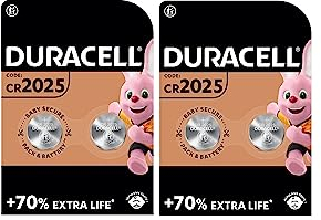 4X Duracell CR 2025 (2 Blister Da 2 Batterie) 4 pile (CR 2025)
