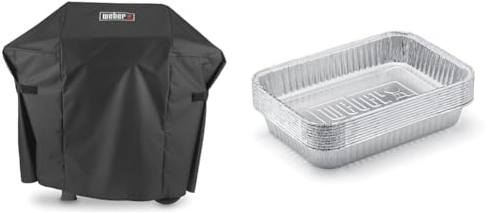 Weber Housse Premium pour Spirit II 200 et Spirit E-210, Noir & 6415 L chefrites Barquette Aluminium - Lot de 10