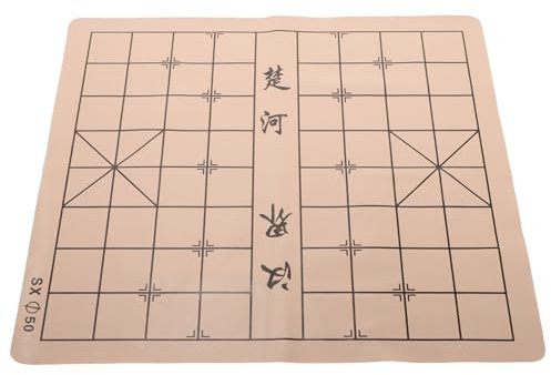 CLISPEED Jeu De Société Xiangqi Échecs Chinois Pratiques Fournitures De Jeu Déchecs Échiquier De Jeu Classique Plateau De Jeu D'échecs Simple Échiquier Chinois Adulte Cuir Fromage Étudiant