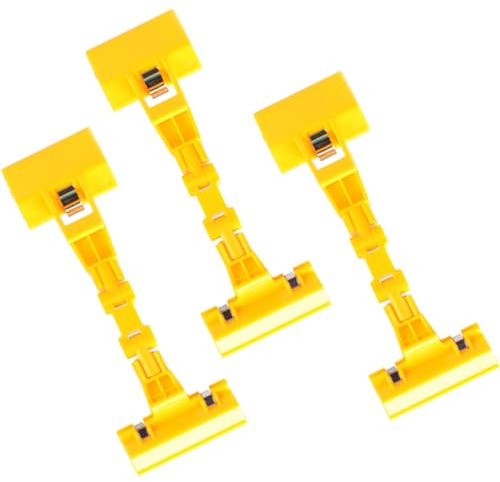 YOWPEY 3pcs Sign Clips Clip Holder Sign Holder Clip Paper Holder For Computer Monitor Clip Sign Holders for Table Top Clip On Sign for Paper Holder Computer Monitor Handy Artist Supplies Holder Yellow